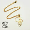 Ankh in Africa Necklace (Gold and Silver)