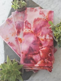 Image 2 of Ice-dyed Tea Towel Set in Red Sangria