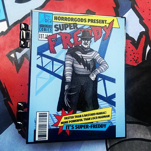 Image of SUPER FREDDY COMIC BOOK HINGED PIN #12