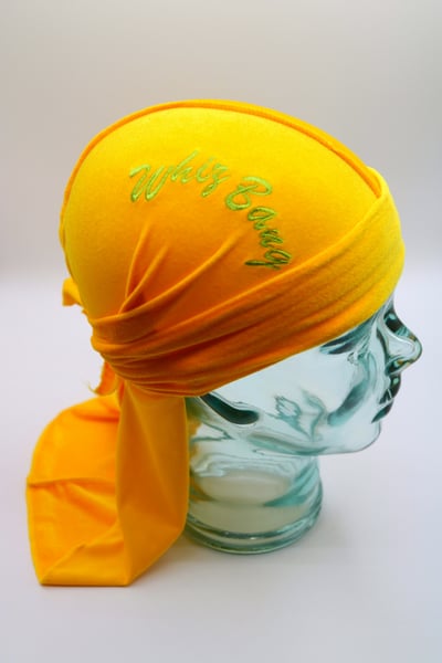 Image of Classic Velvet Durag - Yellow & Green 