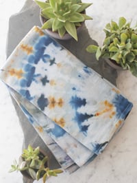 Image 2 of Ice-dyed Tea Towel Set in Nebula Navy