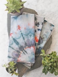 Image 2 of Ice-dyed Tea Towel Set in Tide Pool