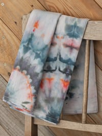 Image 1 of Ice-dyed Tea Towel Set in Tide Pool