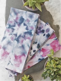 Image 2 of Ice-dyed Tea Towel Set in Rhododendron