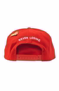 Image 2 of Stay Winning Red/White Snap Back Hat