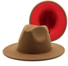 Brown/ Red Fedora  