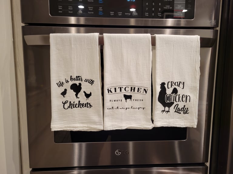 Kitchen Towel: Farm Style Flour Sack - Red Oak Lavender