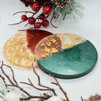 Image 1 of Festive Gold Leaf Coasters