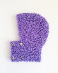 Image 1 of bouclé balaclava in violet