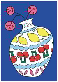 Image 1 of Fruity Vase 🍊🍒🍋🍉