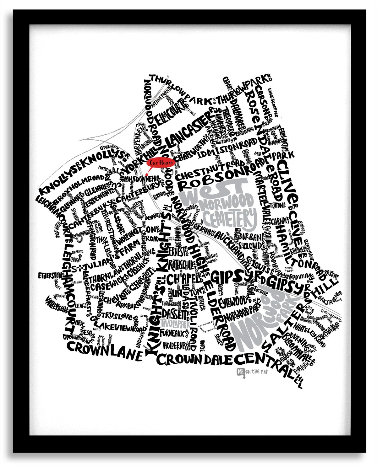 Image of West Norwood - SE27 London Type map