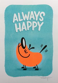 Image 2 of Always Happy - Risograph print