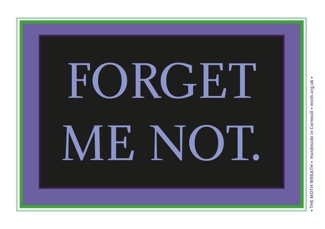 Moth Paper Wreath. Forget Me Not.