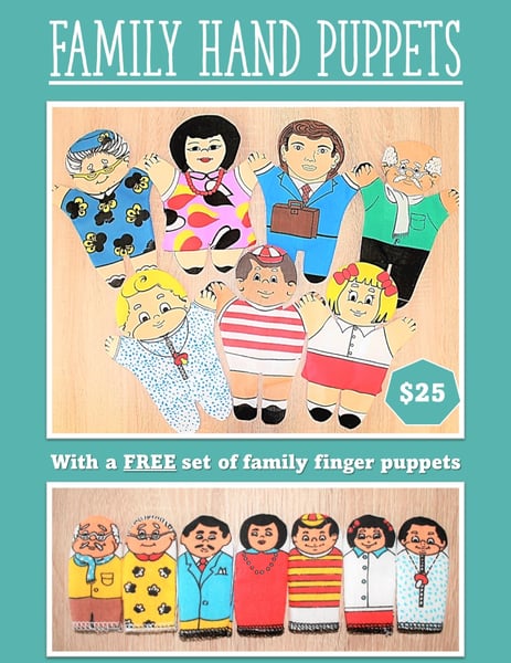 Image of Special Family set of 7 with FREE 7 family finger puppets