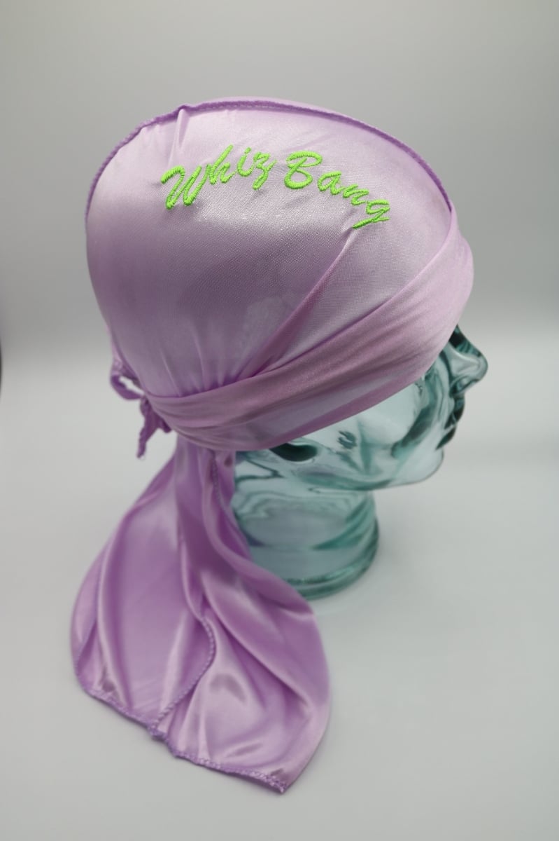 Image of Classic Silk Durag - Lilac & Lime Green 