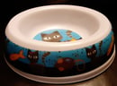 Image 3 of Melamine "Fish-N-Kitty" Cat Bowl 