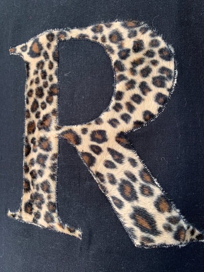 Faux Fur Initial Animal Tote