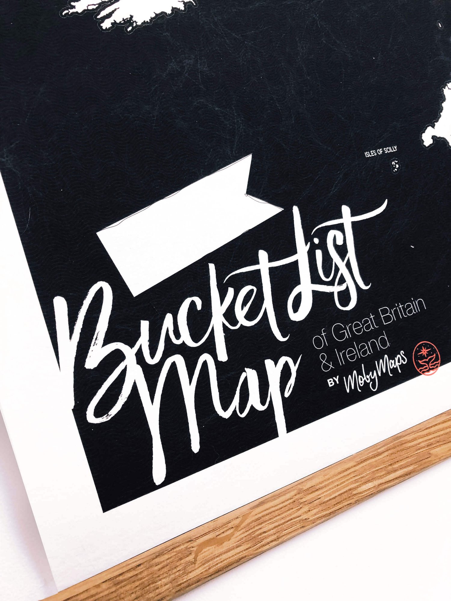 Image of UK Bucket List Map – Black