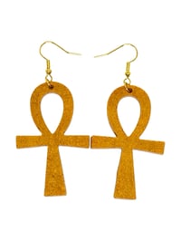 Image 3 of Boucle d’oreille Ankh Bois 