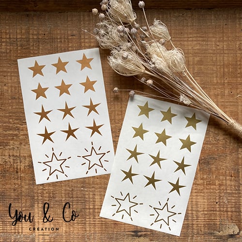 Image of Planche 14 stickers étoiles