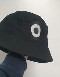 Image 2 of Black Bucket Hat With embroidered Black and white MOD logo. Size Medium.