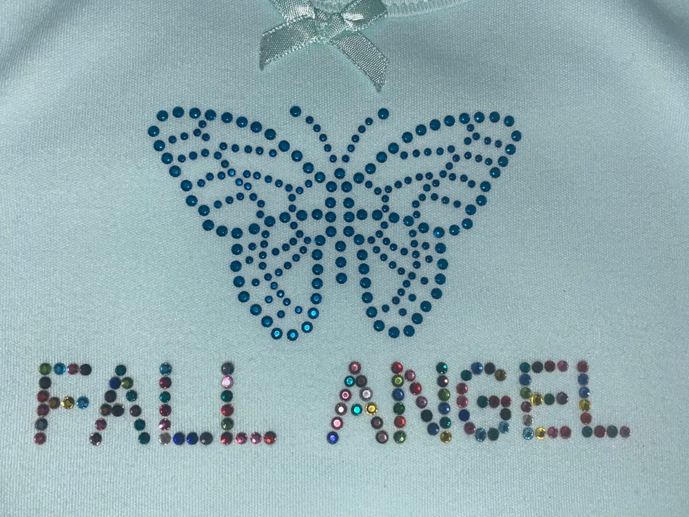 Image of Fall Angel Butterfly Tank Top Turquoise Pre Order ðŸ¦‹