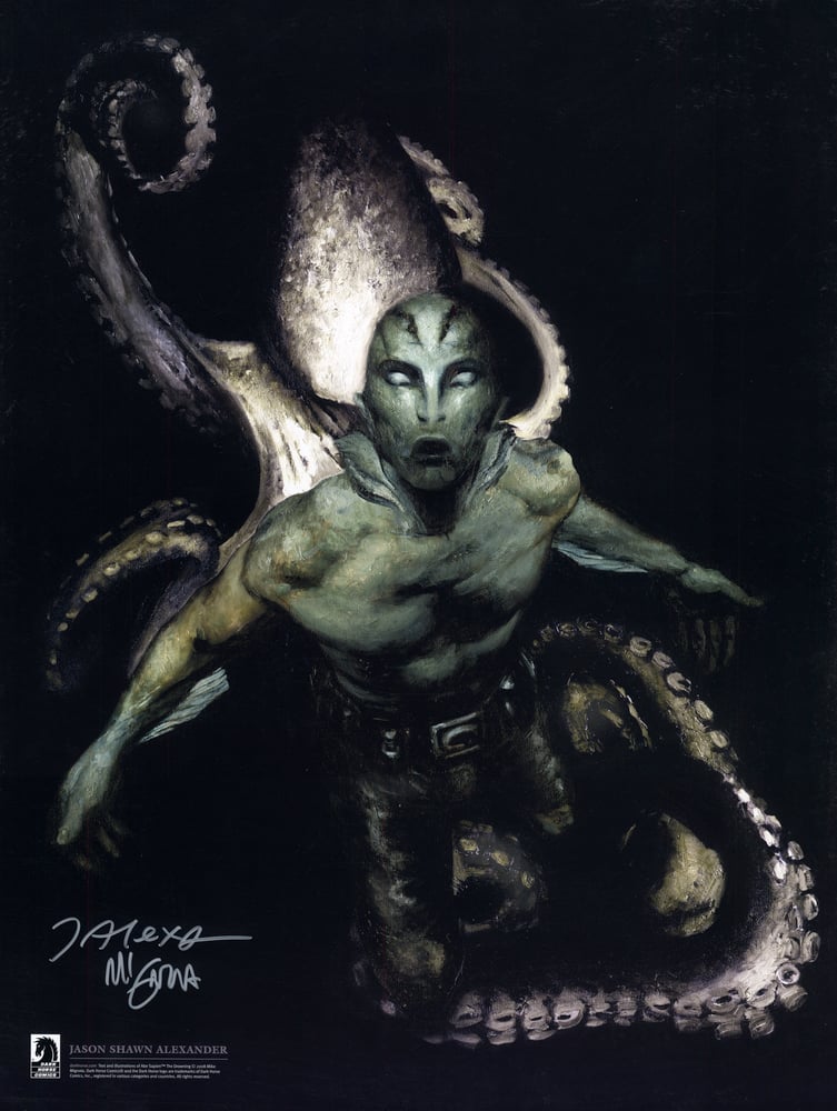 Image of Abe Sapien "The Drowning" Lithograph Signed by Mike Mignola and JSA