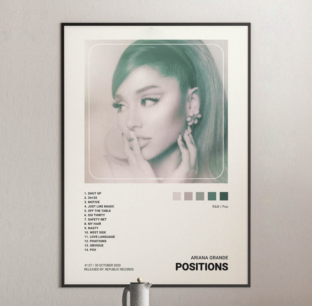 Ariana Grande - Positions Album Cover Poster | Architeg Prints