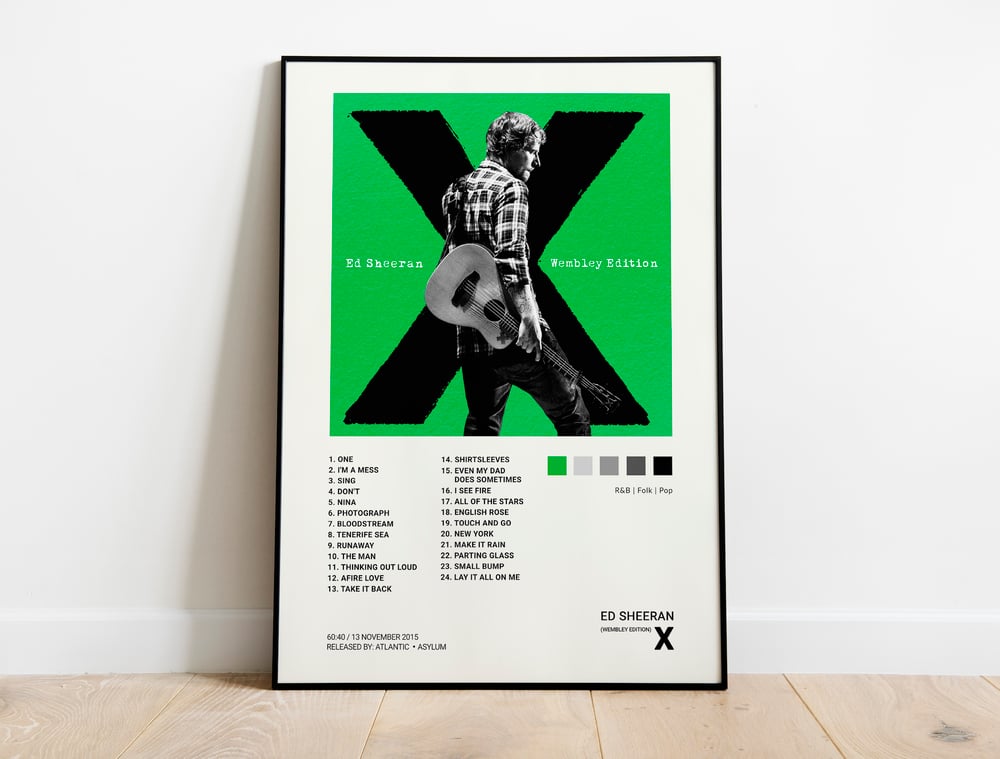 Ed Sheeran - X Album Cover Poster (Wembley Edition)