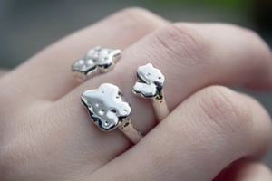 Image of Yellow Gold Vermeil Mud Stone Ring