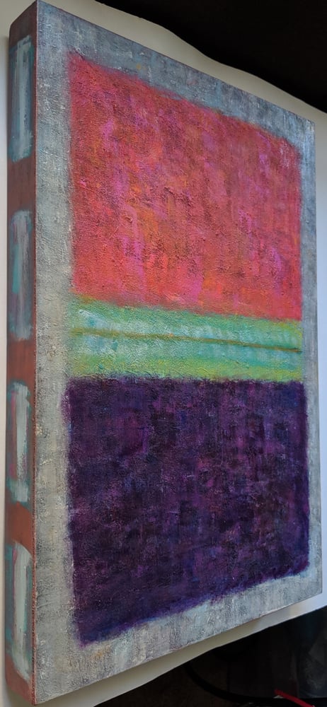 Image of Homage to Mark Rothko Series: Purple/Mag/Green/Gold No. 6 