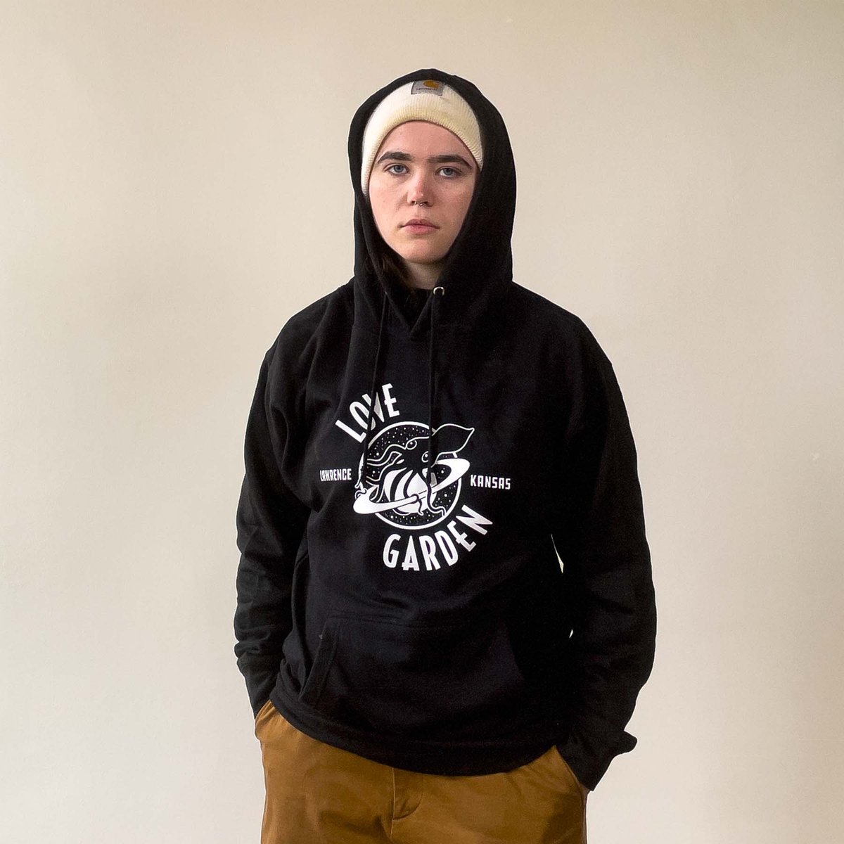 Image of Single Color Logo Pullover Hoodie