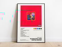 Image 2 of Kanye West - My Beautiful Dark Twisted Fantasy Album Cover Poster