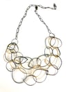 Loop necklace in black & Gold