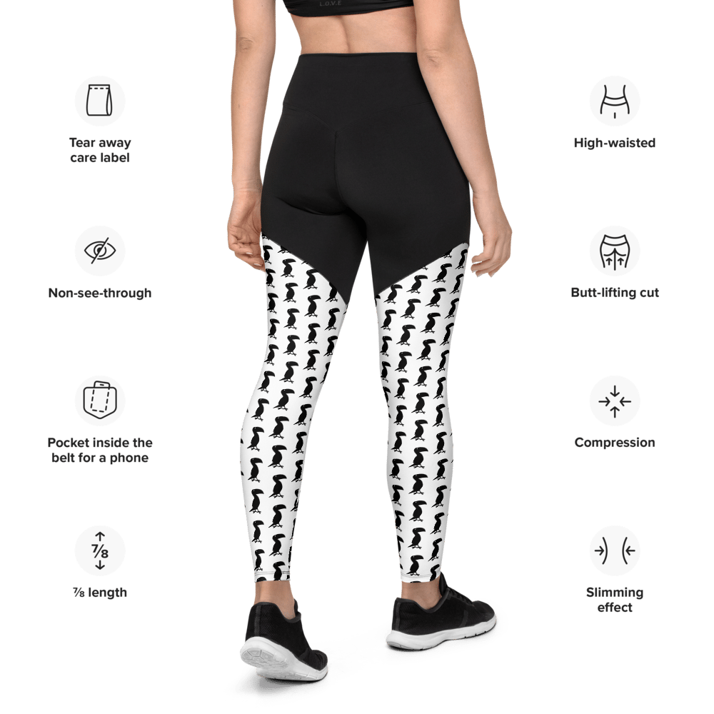 Grey Pastel Classic High Waist Compression Leggings