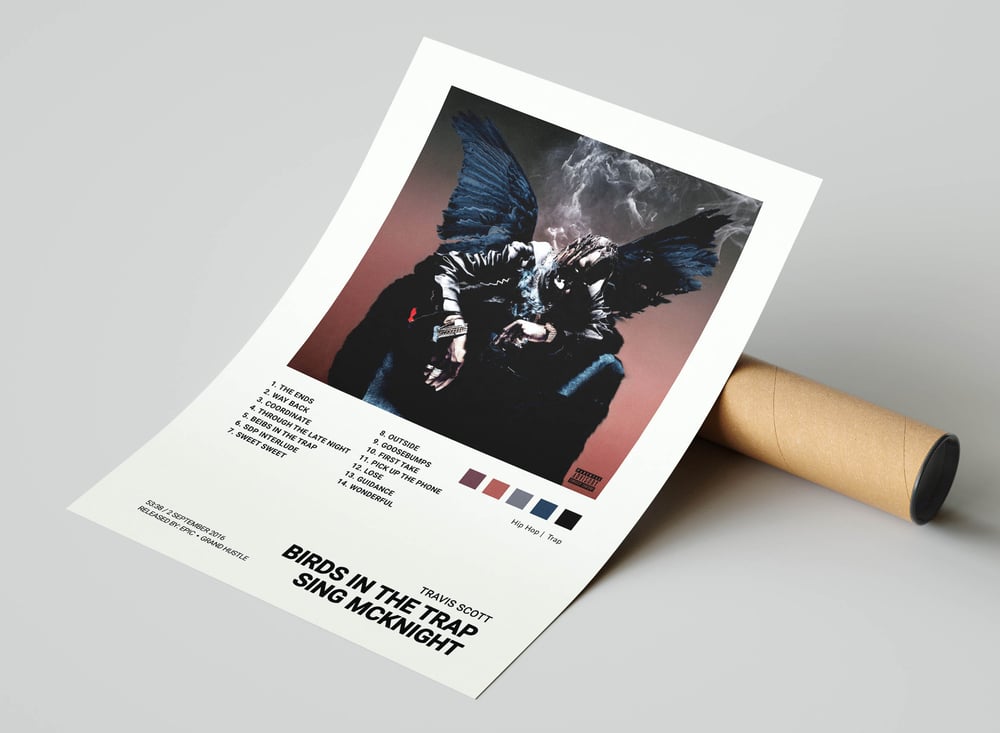 Travis Scott - Birds in the Trap Sing McKnight Album Cover Poster