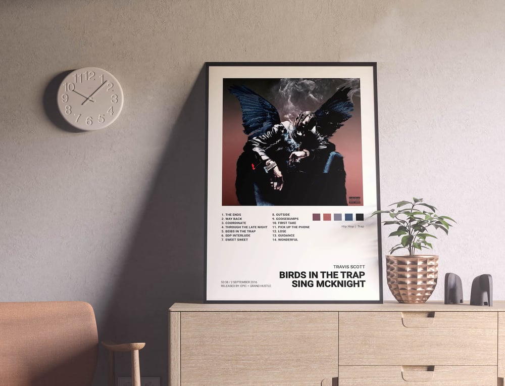 Travis Scott - Birds in the Trap Sing McKnight Album Cover Poster