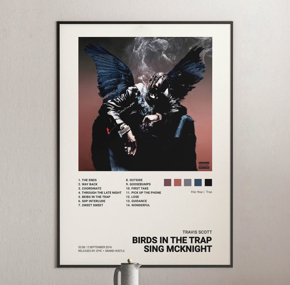 Travis Scott - Birds in the Trap Sing McKnight Album Cover Poster