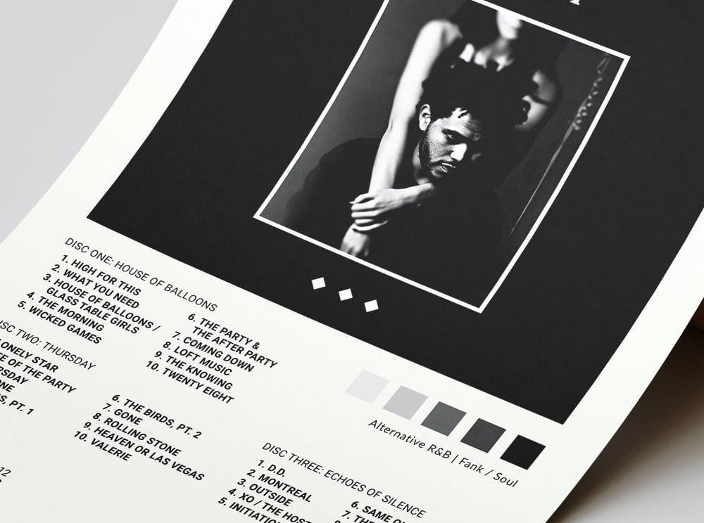 The Weeknd - Couverture de l'album de la trilogie Poster