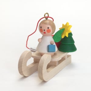 Image of German Christmas Decorations - Sleighs