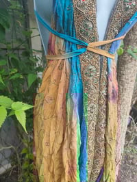 Image 4 of Mykonos Turquoise and blue tie dye jewelled jumpsuit