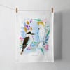 Cotton Tea Towel - Australian Birds