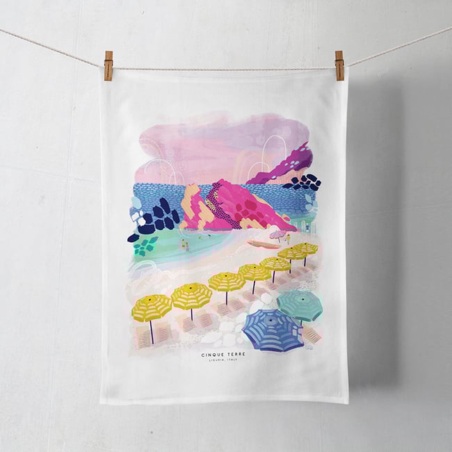 Cotton Tea Towel -  Cinque Terre