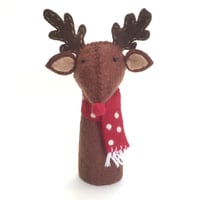 Image 3 of Standing felt Reindeer & Santa