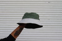 Image 2 of green flannel bucket hat (kids)