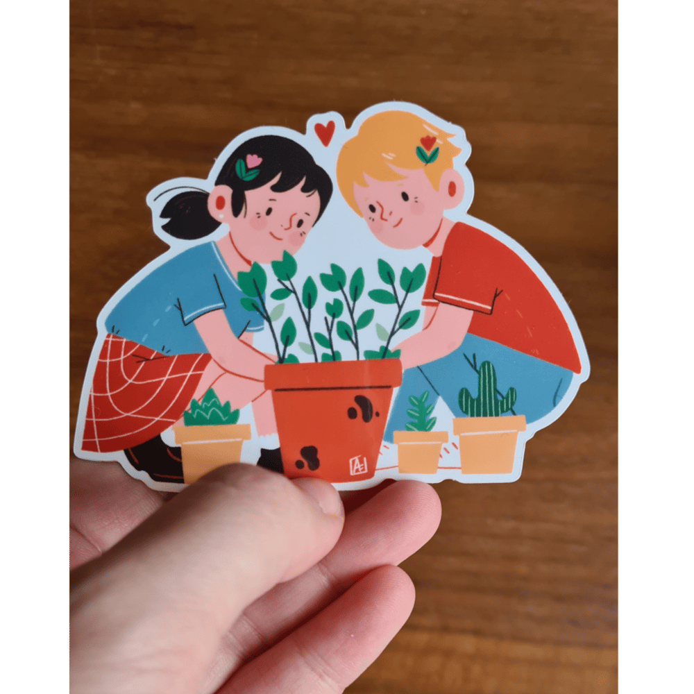 Plant parents Sticker -  9 x 6.8 cm