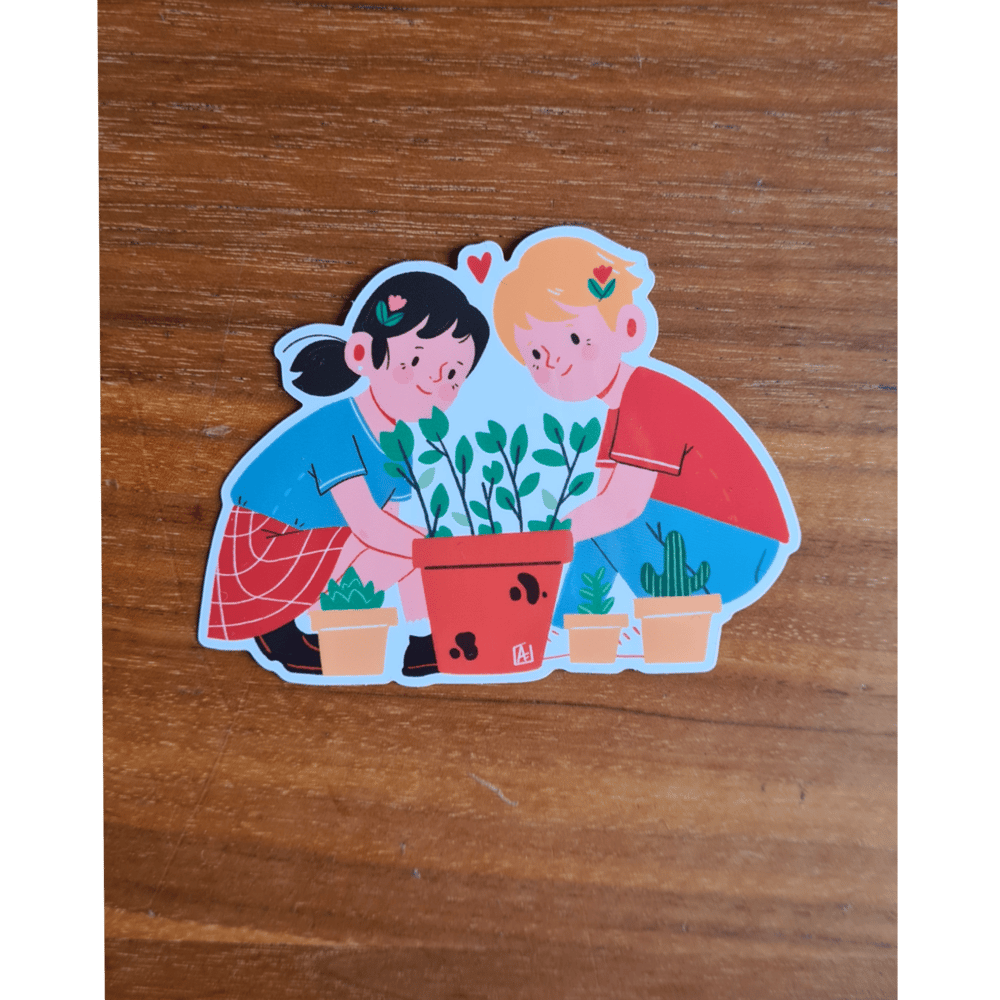 Plant parents Sticker -  9 x 6.8 cm