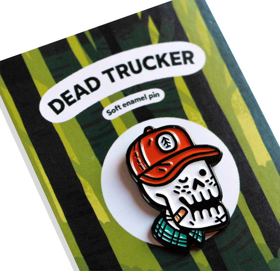 Image of Dead Trucker - Enamel Pin