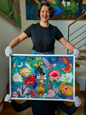 Life Is Wonderful, Fine Art Print, Echt-Büttenpapier