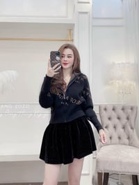 Women's Black Coat With Lettering